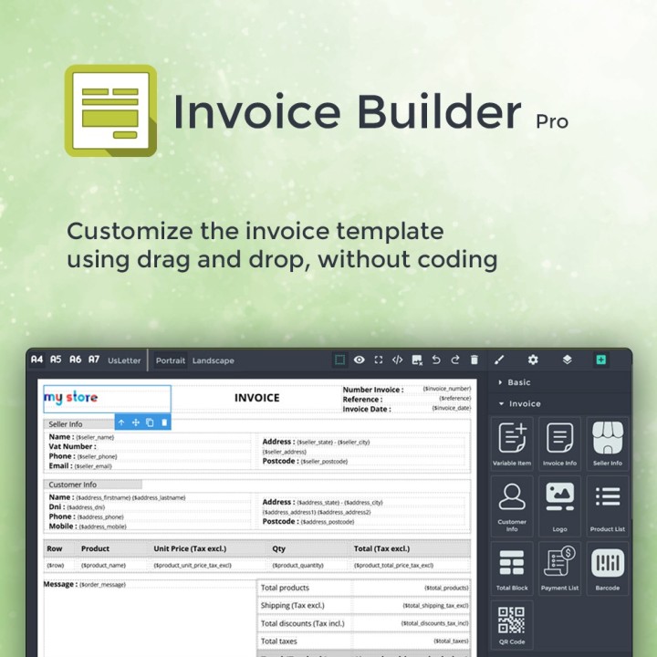 Prestashop Invoice Builder Advanced Module